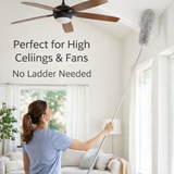 Microfiber Dusters for Cleaning 100 inches Extendable Handle Pole