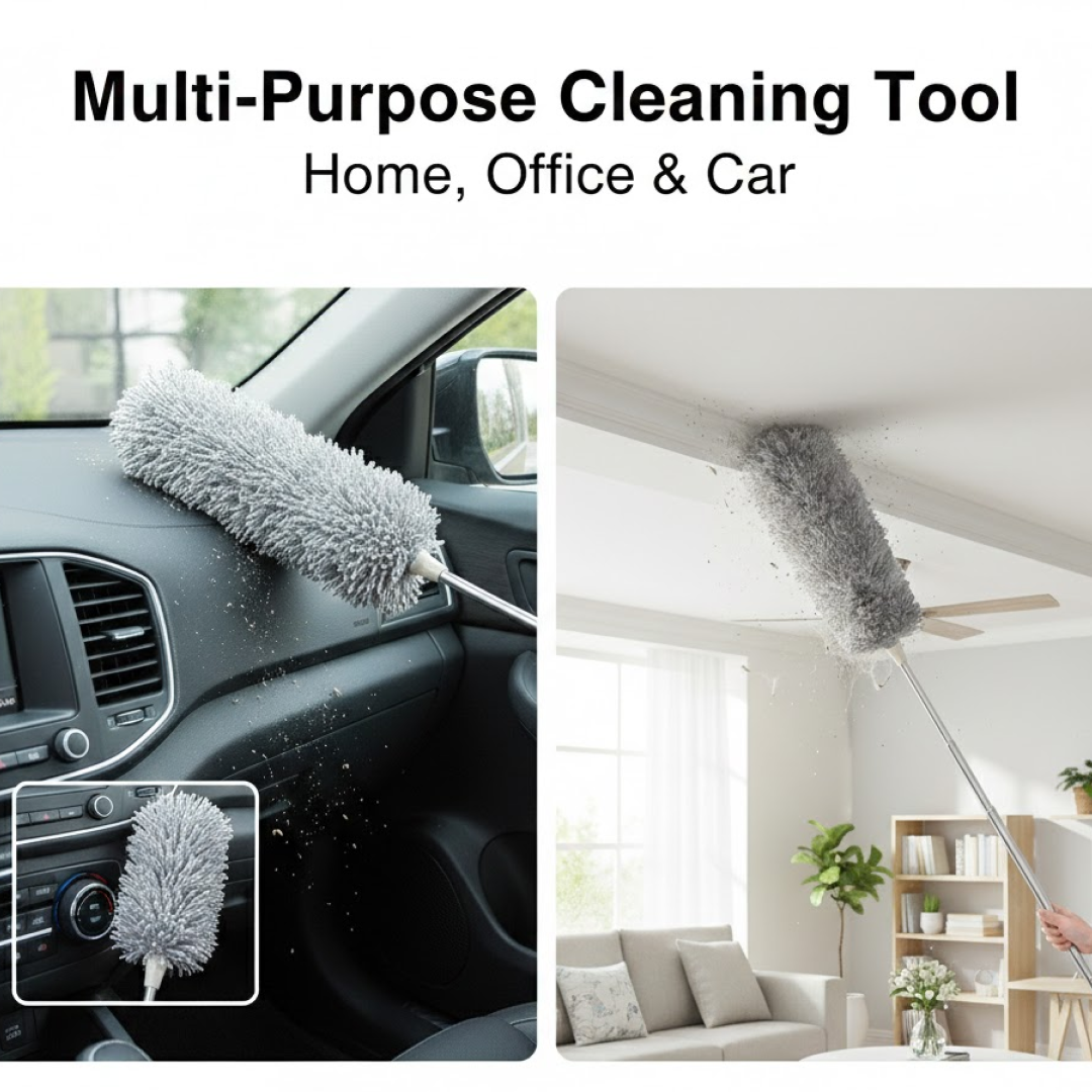 Microfiber Dusters for Cleaning 100 inches Extendable Handle Pole