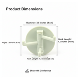180° Rotating Punch-Free 3-Hook Sticky Hook – 1 Pc
