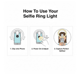 Selfie Flash Ring Light with 3 Level of Brightness (1 Pc)