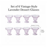 Crystal Plastic Ice-Cream Bowl Set – Serving Bowls (6 Pc)