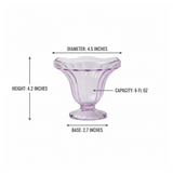 Crystal Plastic Ice-Cream Bowl Set – Serving Bowls (6 Pc)