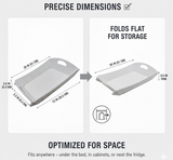 Foldable Plastic Serving Tray - Portable with Handle for Kitchen & Dining (1pc)
