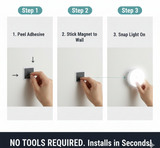 8 LED Night Lights With USB Charging & Double-Sided Adhesive Pads (1 Pc)