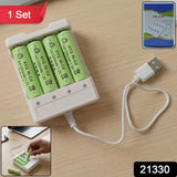 USB powered battery charger set