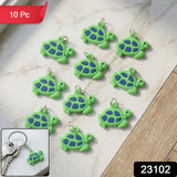 Cute Turtle Shape Bag Charm Keychain Set (10 Pc)
