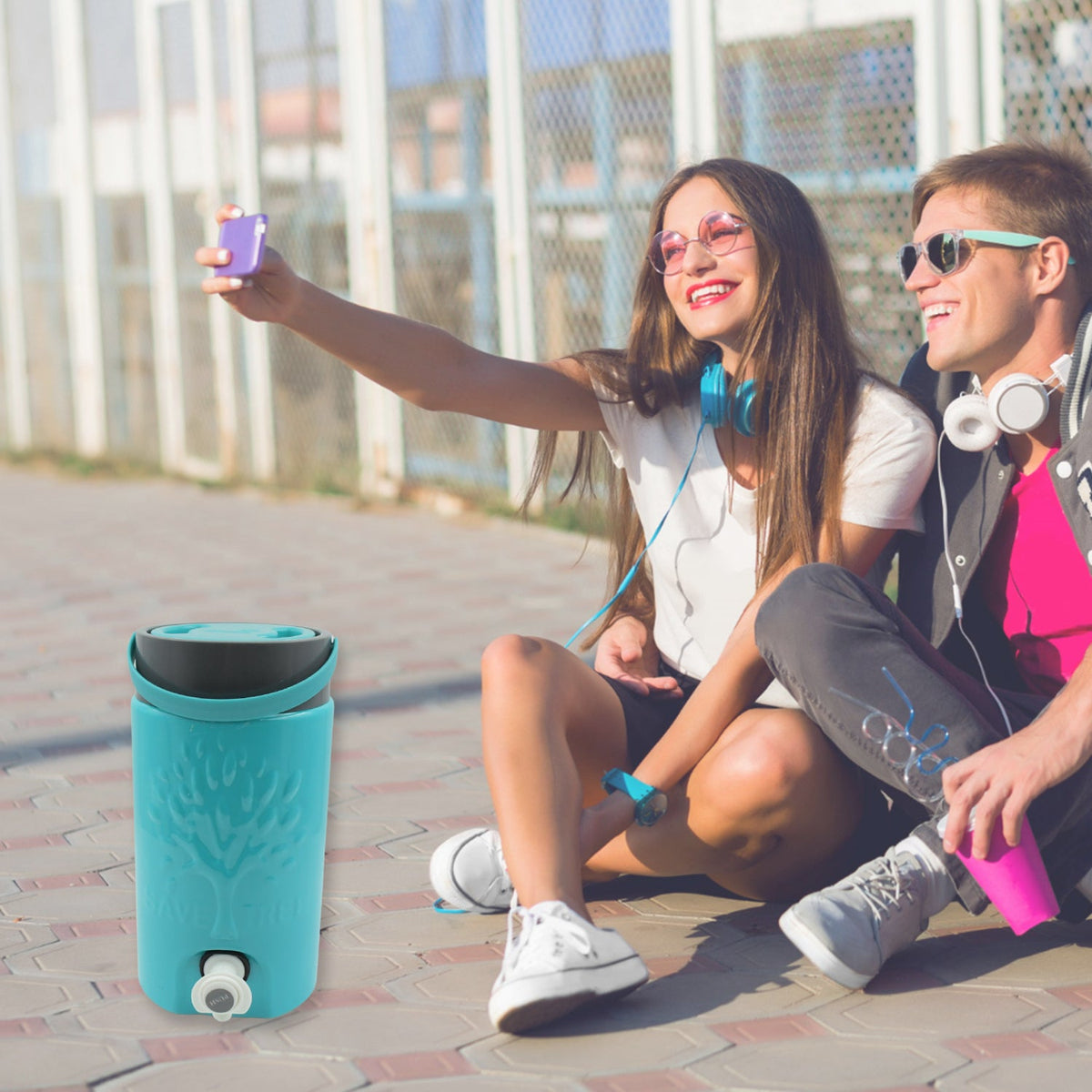 Insulated Water Jug with Tap (2000ml): Leakproof, Travel Cooler