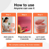 Portable Washing Machine, Foldable Washer and Dryer Combo (1 Set / Mix Color)