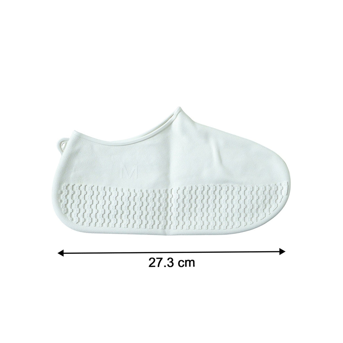 Waterproof Silicone Shoe Cover White Color (1 Pair, Medium Size)