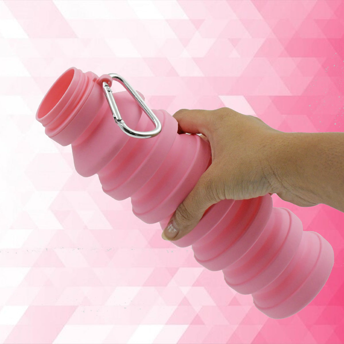 Foldable Silicone Leak Proof Sports Travel Water Bottle for  Gym Hiking 1 Pc 24 cm