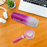 Motivational Glass Water Bottle Colorful portable Water Glass Bottle (350 ML)