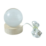 Wooden base LED crystal decor light