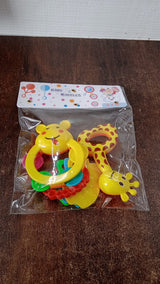 3 Pcs Set Colorful Animal Shape Baby Rattle Toy