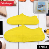 Non Slip Silicone Rain Reusable Waterproof Foldable Boot Shoe Cover XL 1 Pair Mix