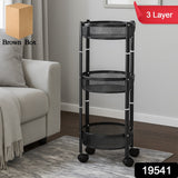 Round Metal Mesh Cart