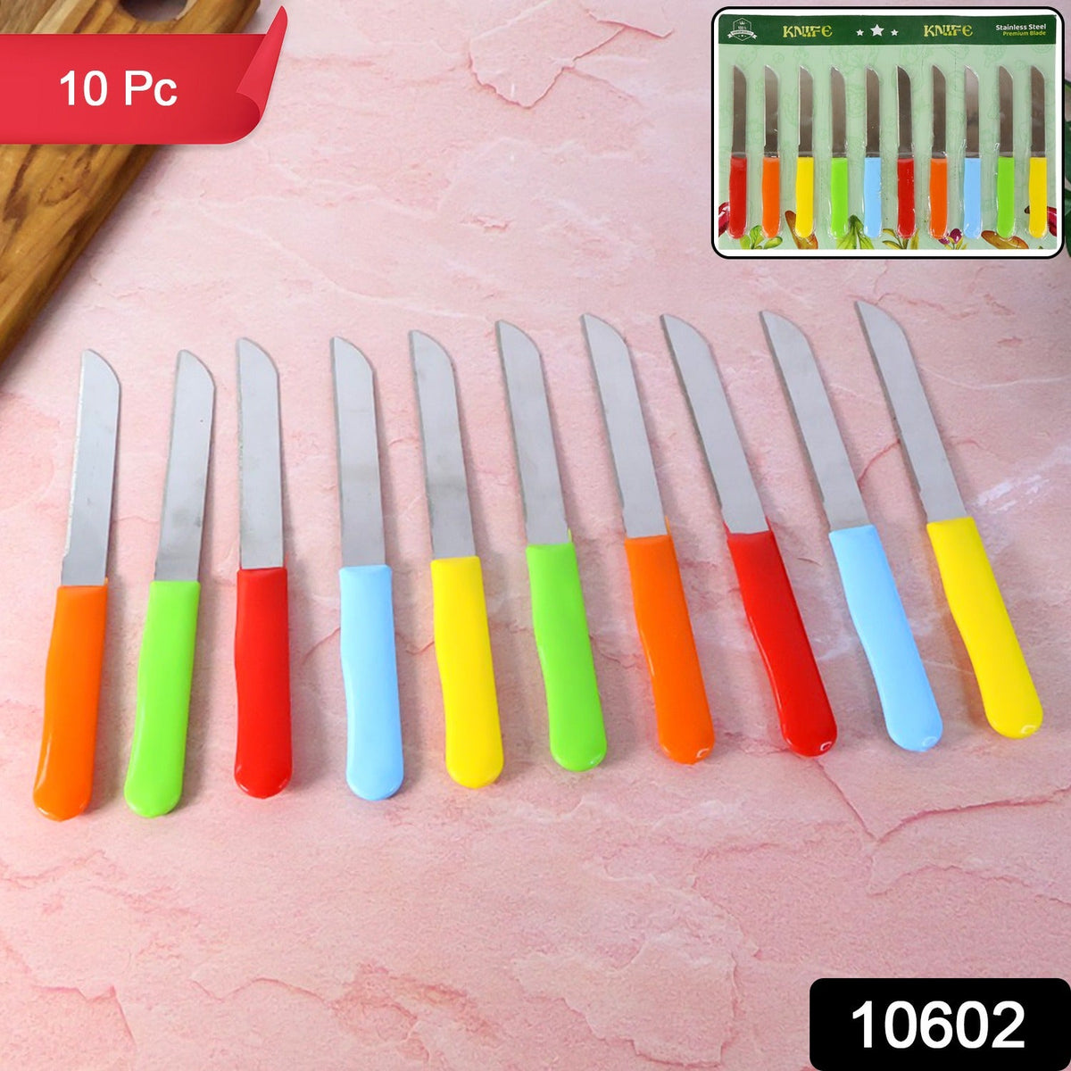 Premium Quality Stainless Steel Handle Plain Knife (10 Pc / 1 Set)