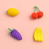 Mini Cute Vegetables and Fruits Erasers or Pencil Rubbers for Kids, 1 Set Fancy & Stylish Colorful Erasers for Children, Eraser Set for Return Gift, Birthday Party, School Prize, 3D Erasers  (4 pc Set)