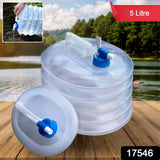 Outdoor Camping Collapsible Water Container with Carry Handle & Tap Valve