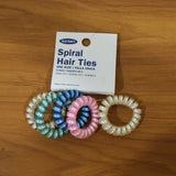 colorful spiral hair ties