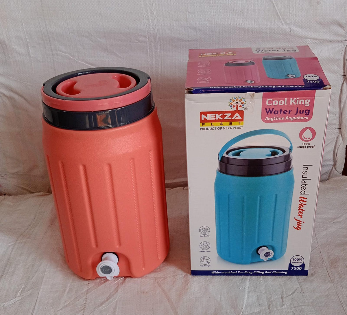 Insulated Water Jug with Tap (5700ml): Leakproof, Travel Cooler