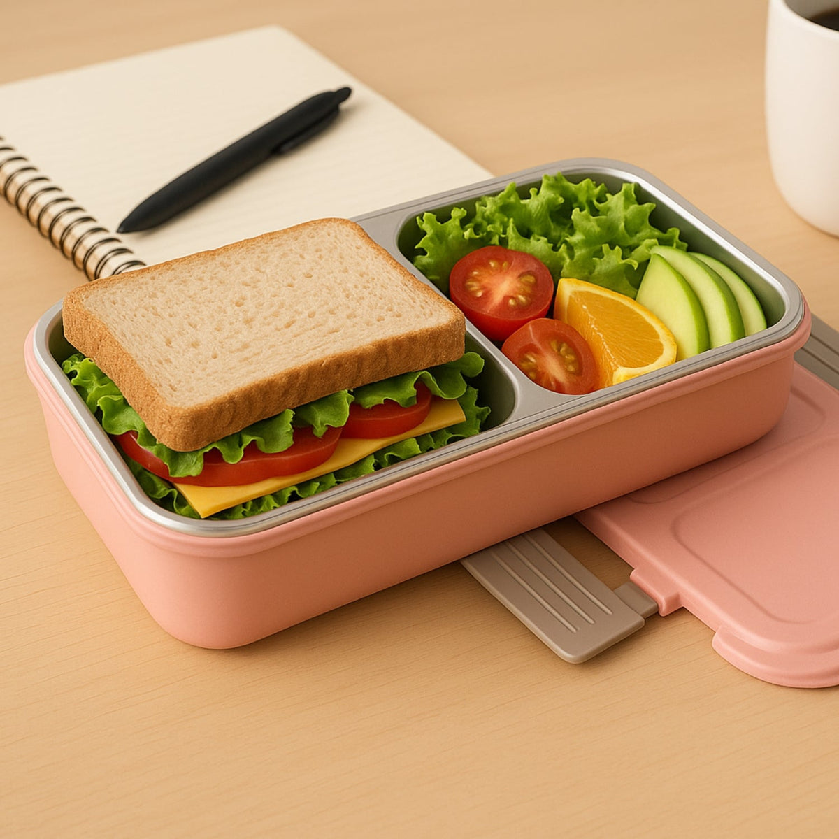 BPA-Free Snack Pack-2 Lunch Box – 2-Compartment