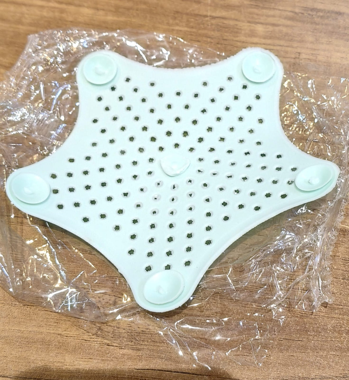 Mint Green Silicone Star Shaped Sink Filter Bathroom Hair Catcher Drain Strainers