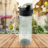 Plastic water bottle Outdoor Sport Bottle With Carry Case, leak proof BPA-free for travel cold and hot water Plastic water bottle with daily water intake for gym and children, Home, Travel, Office Use (1 pc )
