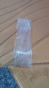 Reusable Glass Straws Clear Glass Drinking Straw 5Pc