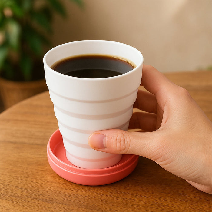 Portable Travelling Cup / Tumbler With Lid Folding / Pocket Glass (Pack of 1)