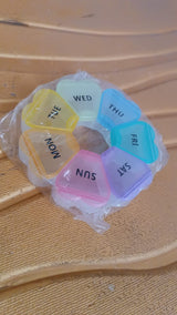 7-Day Round Weekly Pill Organizer Box (1 Pc)