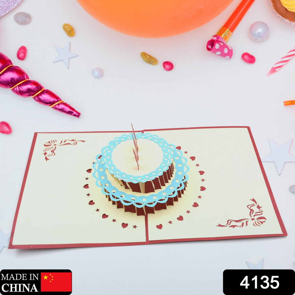 Inside view of -up birthday card