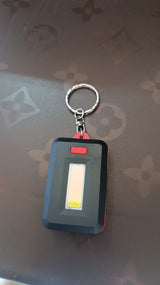 LED Keychain COB Light with Hook & Loop Sticker 3 Light Modes (1 Pc)