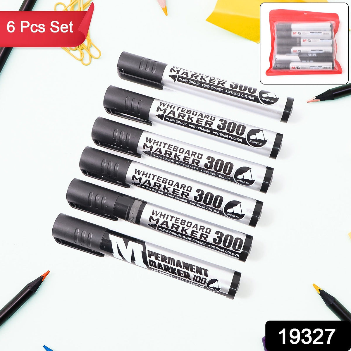 Heavy Duty Black Marker Pen Set