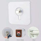 transparent stick on wall hooks for home organization