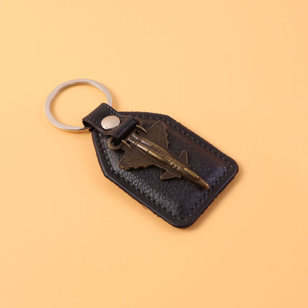Premium Aircraft Design Leather Finish Keychain (1 Pc)