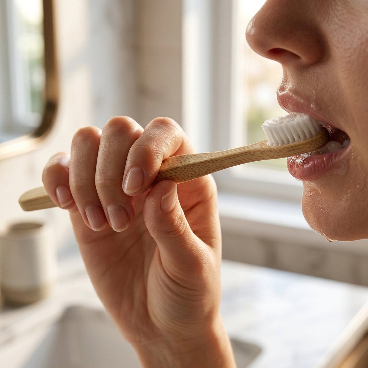 wooden bamboo dental brush