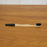 Natural Bamboo Toothbrush with Soft Charcoal Bristles (1 Pc)