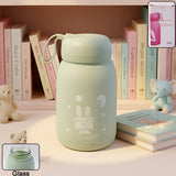 Cute Rabbit Printed Portable Insulated Water Bottle (330ML / 1 Pc)