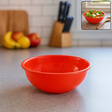 Plastic 6 Inch Red Round Deep Serving Bowl (1 Pc)