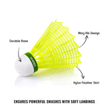 Konex Durable Plastic Shuttlecock (6 Pcs Set)