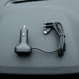 RGB Breathing Light Multi Port Car USB Charger (1 Set, 62 Cm)