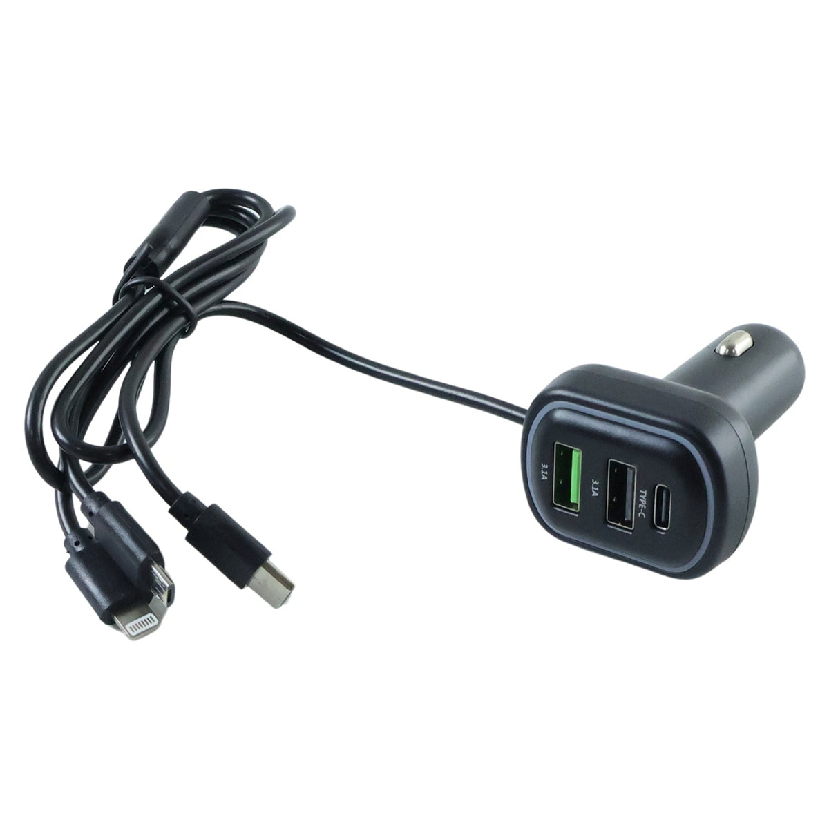 rgb car charger hub for charging mobile devices