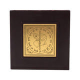 Golden Charan Paduka in Wooden Box – Spiritual Gift & Pooja Accessory