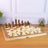 Foldable Wooden Chess Board Set (30 × 30 Cm / 1 Set)