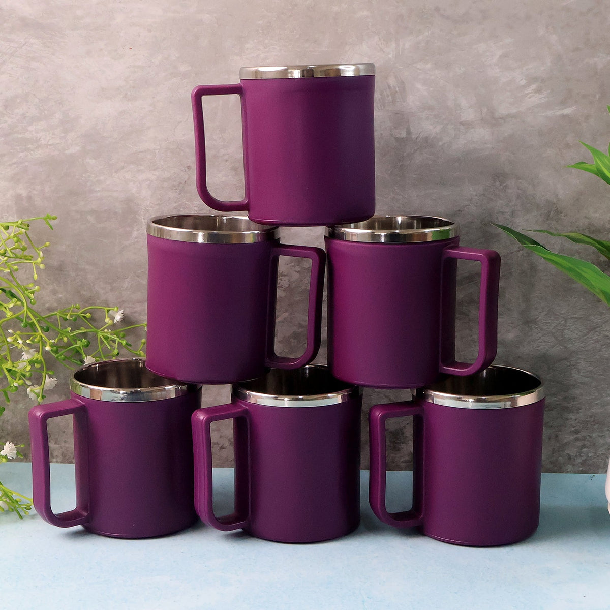 Supermom Stainless Steel Inner Coffee Mug Set (200ML / 6 Pc)