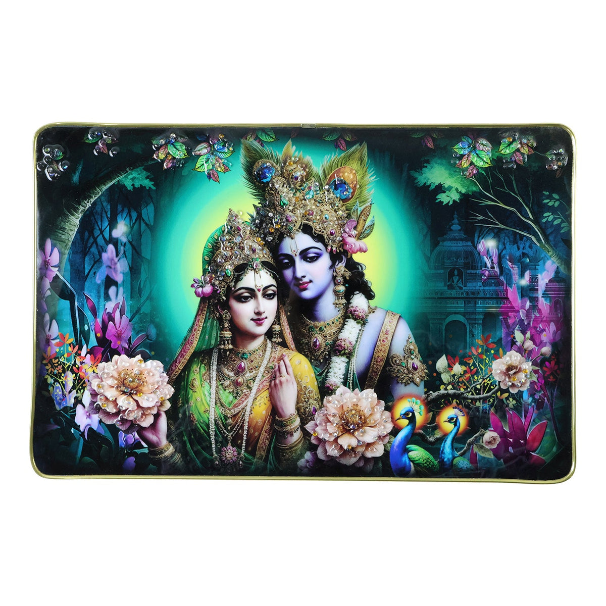 artistic radha krishna wall frame