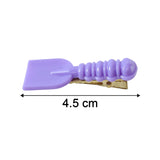 Cute Spoon & Spatula Shape Decorative Hair Clip Set (4 Pc)