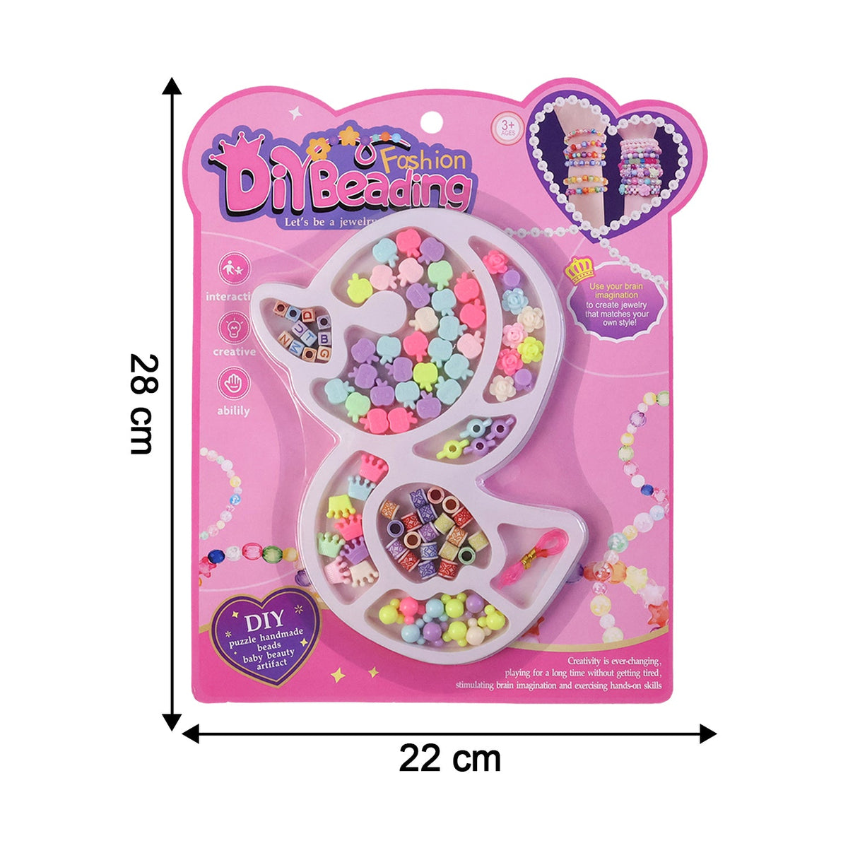 DIY Kids Beading & Jewelry Making Craft Kit (1 Set)