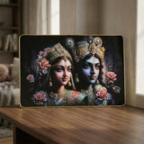 Premium Decorative Radha Krishna Wall Painting Frame 45x30 Cm (1 Pc)