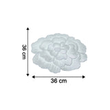 Round Floral Design PVC Table Mat 1 Pc 36x36 Cm